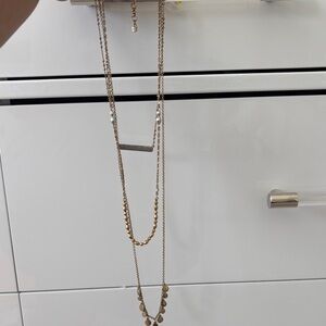 Lucky Brand Gold and Silver Layered Necklace NWT BRUSHED GOLD/SILVER